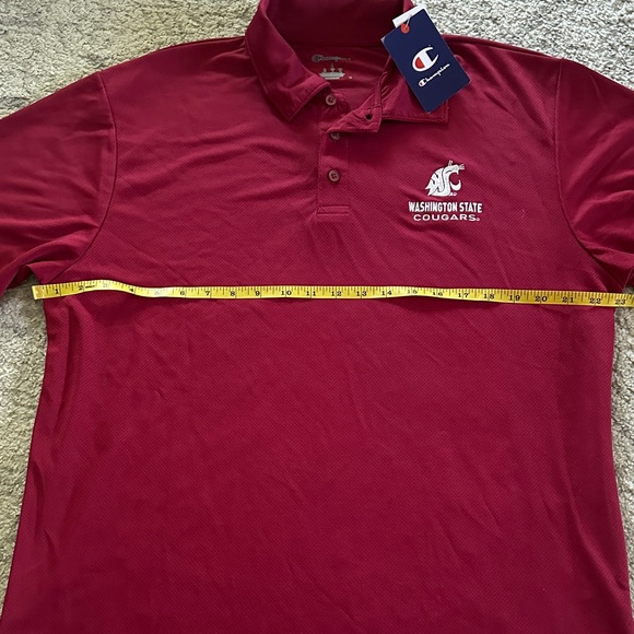 WSU Washington State University Cougars Champion Maroon Polo Shirt - Picture 3 of 3